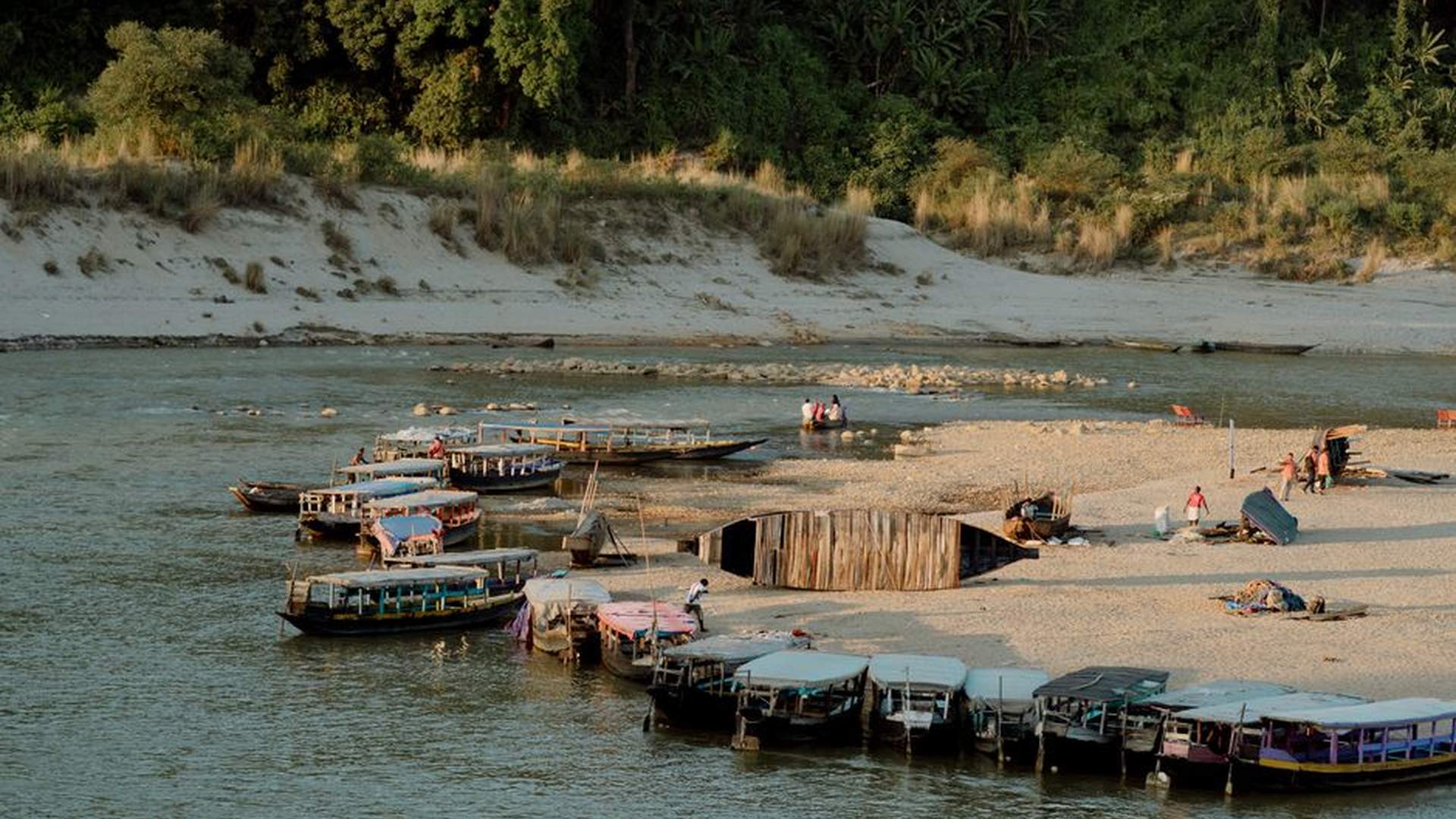 remote beach path local villagers wooden boat hidd