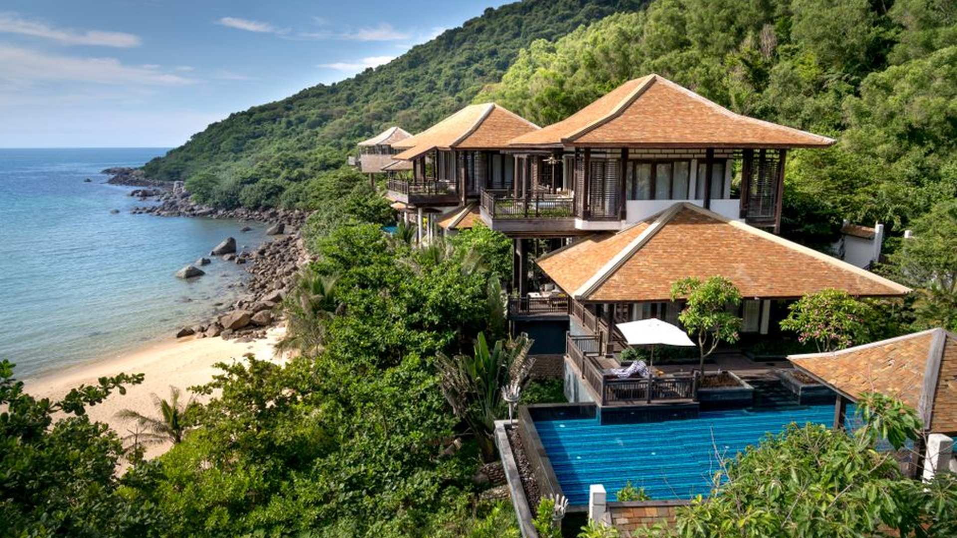 private villa hillside lagoon tropical resort balc