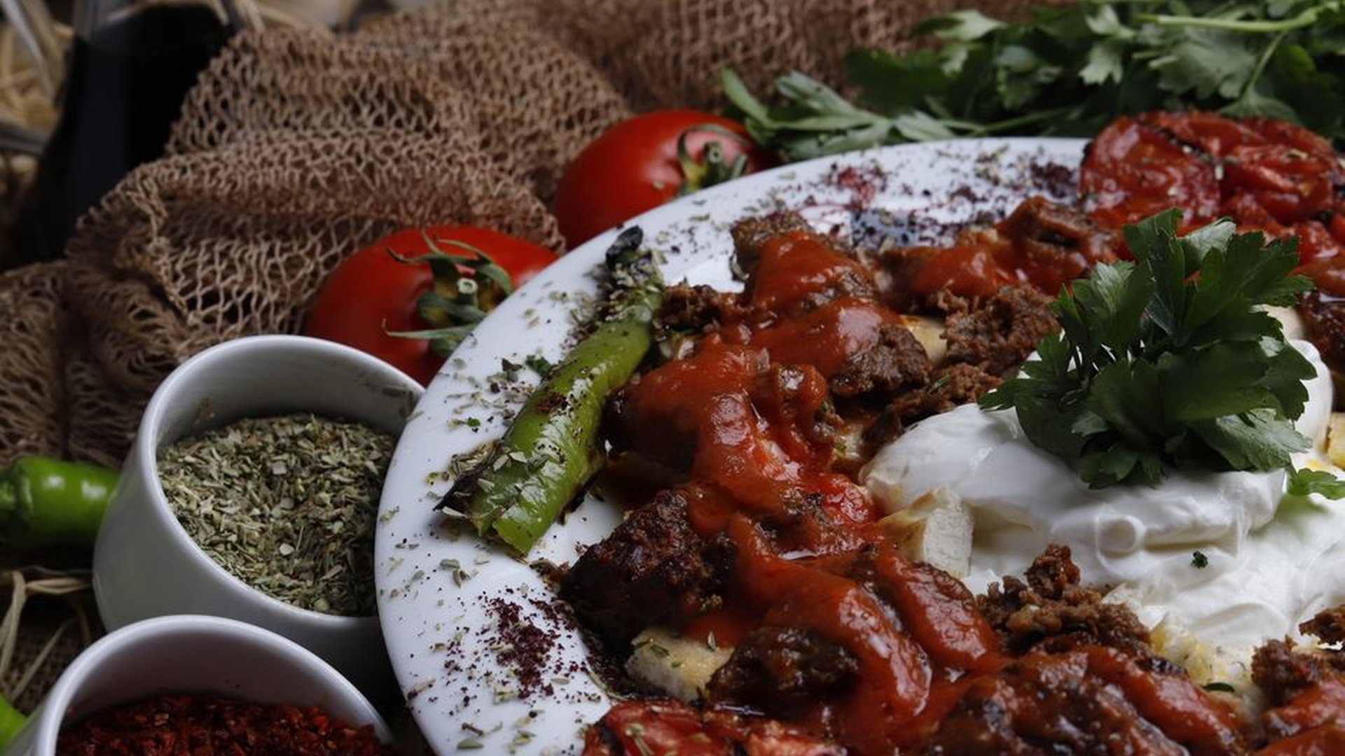 Ottoman palace kitchen grilled kefta yogurt sauce