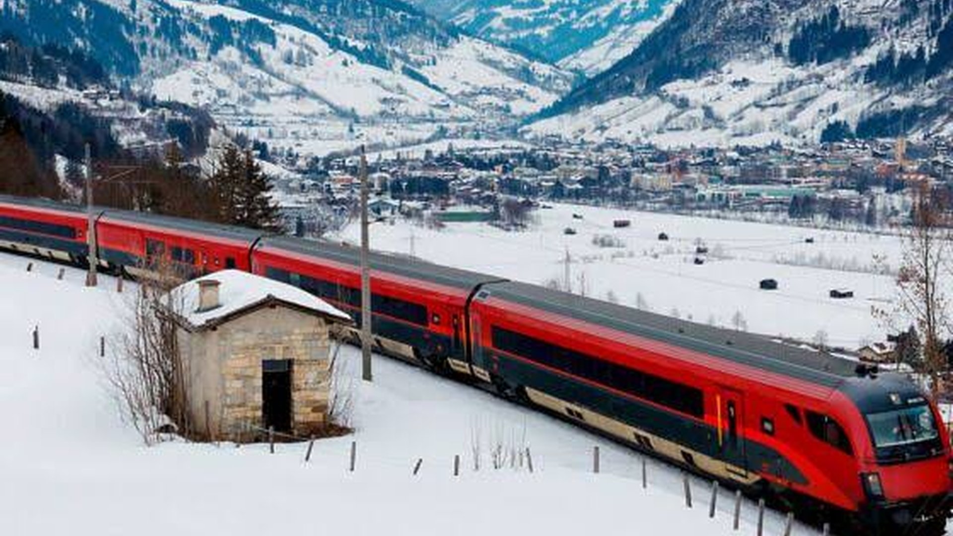 Vienna train station Railjet scenic route alpine c