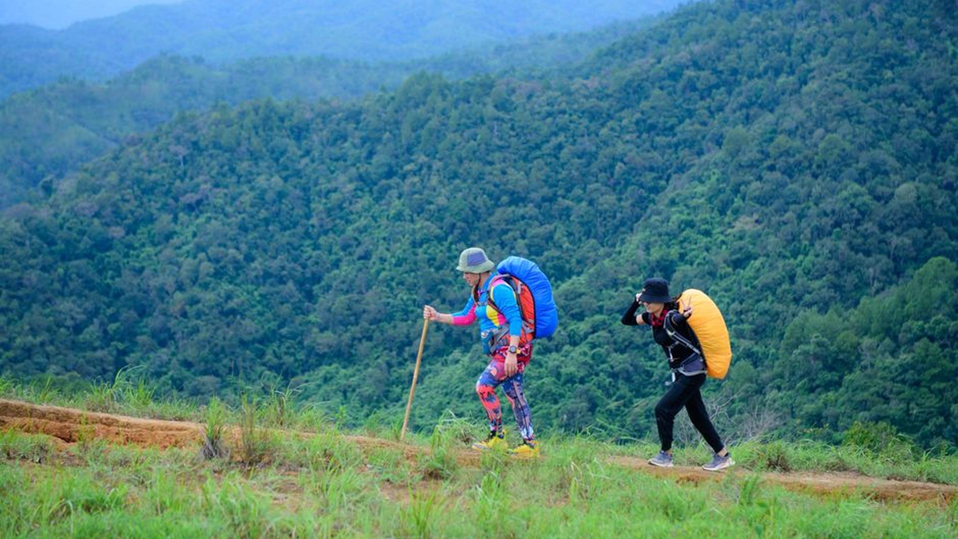 smart hiking pole GPS wearable health monitor voic